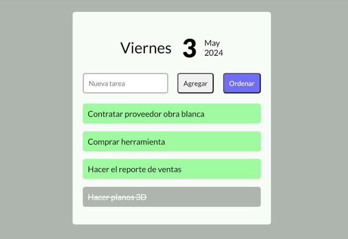 Proyecto Lista de de tareas